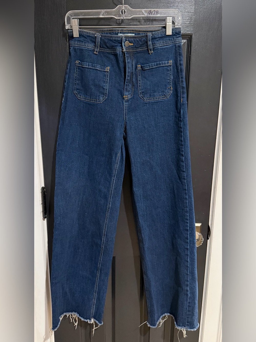 OAT Straight Leg Raw Hem Jeans Size 4